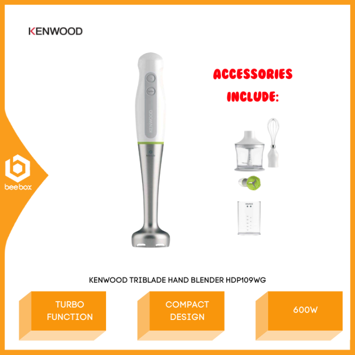 Kenwood Hand Blender Triblade 600W Turbo Design HDP109WG