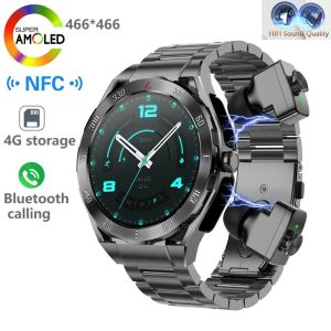 2024 NEW Smart Watch F33 TWS Wireless Headset Local Music 4G Memory HIFI Stereo 3 In 1 Bluetooth Sport Earbuds Smartwatch Earphone