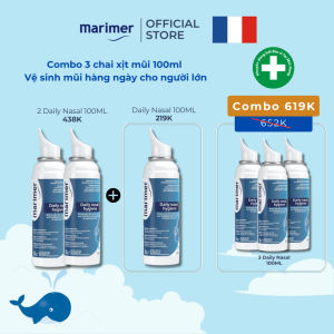 Combo 3 Chai Xịt Mũi Nước Biển Sâu Marimer - Vệ Sinh Hàng Ngày Dành Cho Gia Đình - 7200C