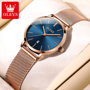 OLEVS 5869 Waterproof Stainless Steel Band Women Wristwatch Fashion Japan Quartz Watches For Women Calendar