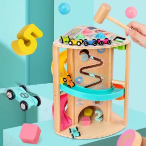 HCH Multifunctional Rotating Slide Car Wooden toy