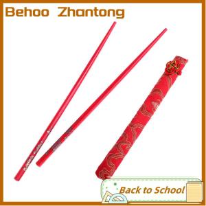 Behoo Red chopsticks Chinese wood bag holder dinnerware flatware kitchen food stick