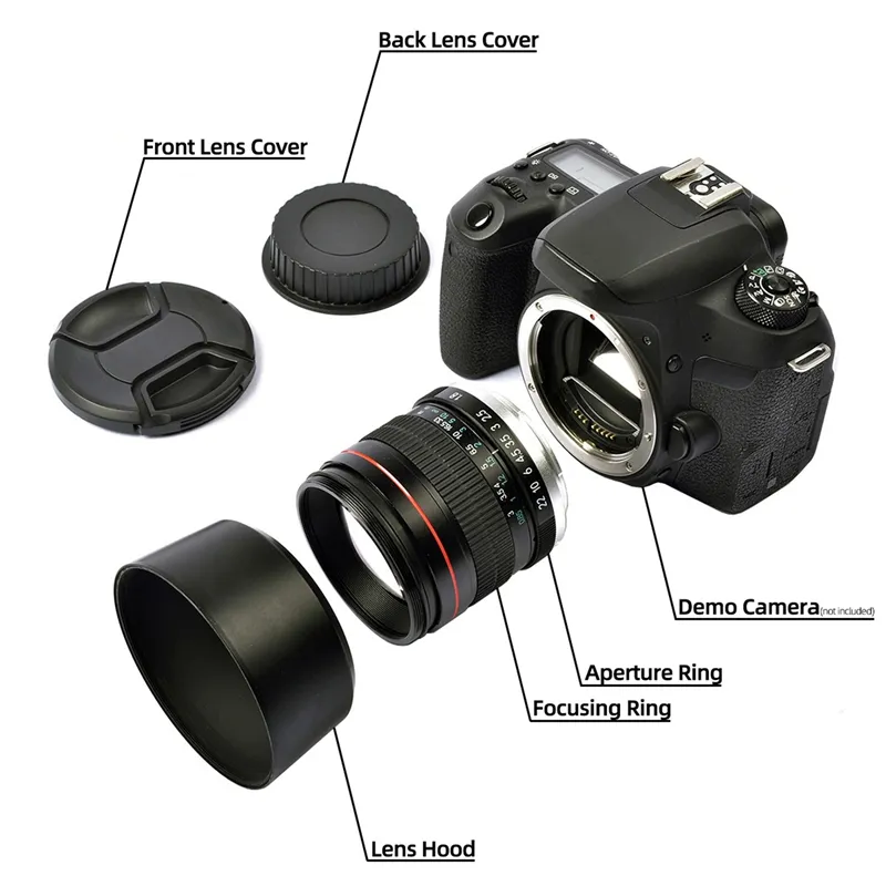 85mm Camera Lens for Large Aperture Fixed Focus Portrait