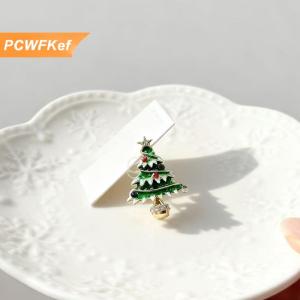 【PCWFKef】 เข็มกลัดต้นคริสต์มาสสำหรับผู้หญิงหมุดพืชอุปกรณ์ปาร์ตี้วันหยุดของขวัญ