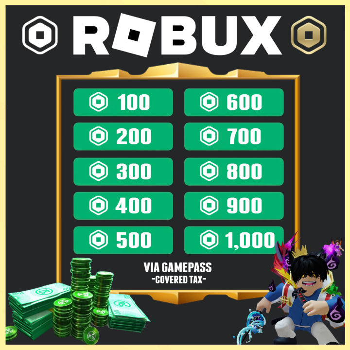 Robux Roblox via Gamepass Gamecard Stickers and Keychain COD Available ...