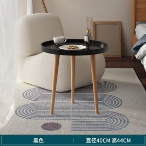 Advanced Round Table No Shaking Round Table Modern Minimalist Wooden Coffee Table Bedside Table Tea Table Stable 3-Legged Table Living Room Bedroom