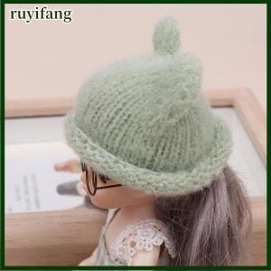 ruyifang 1 12 Doll Mini Colorful Knitted Hat Simulation Handmade Hats Toys Doll Dress Up Accessories For Kid Pretend Play Toy