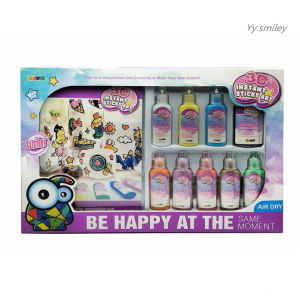 3D Instant Sticky Art Pigment Baking Free Window Decoration Colorful Crystal Window Sticker DIY For Children Indoor Game