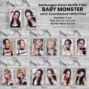 Gantungan Kunci Akrilik Baby Monster 1st Mini Album BABYMONS7ER - Merchandise KPOP Ganci Kotak Murah Baemon Babymonster