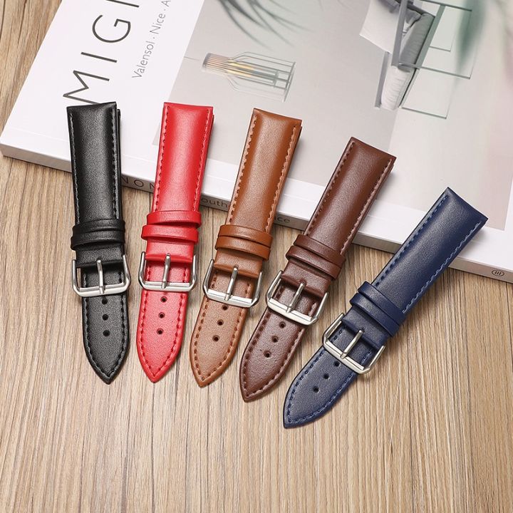 Soft Genuine Leather Strap Women Men Universal Bracelet Watch Band ...
