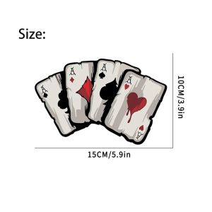 2PCS Funny Poker Pattern Car Body Window Reflective Sticker Card Sticker Blackjack Cards Car Sticker Waterproof Decal Personalized Car Sticker