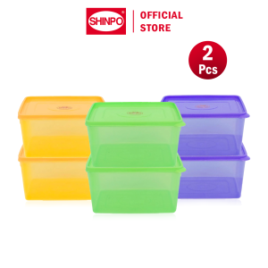 SHINPO Kotak Makanan Plastik 2 L COMBO 2 Pcs Sorento Food Storage Wadah Makanan CMB02-SPO-SIP-309T