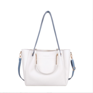 IELGY retro texture large capacity simple fashion one-shoulder bucket bag wide shoulder strap messenger bag