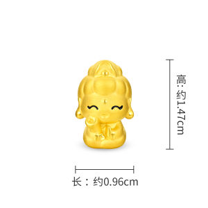 CHOW TAI FOOK 999 Cultural Blessing Zodiac Guardian Buddha Pure Gold Lucky Bead Charm - EOR1147-EOR1152