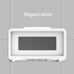 VAORLO 360° Rotating Bathroom Phone Holder Box Wall Mount Shower Phone Holder Stand 6.8 Inch Phone Storage Case Waterproof Shower Watching Holder