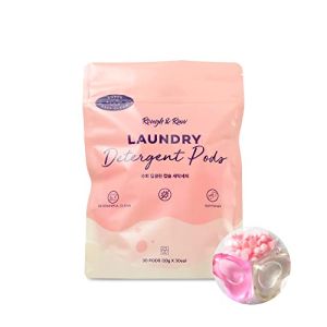 Rough & Raw Laundry Detergent Soap Pods High Efficiency Cherry Blossom Scent Booster 30 count