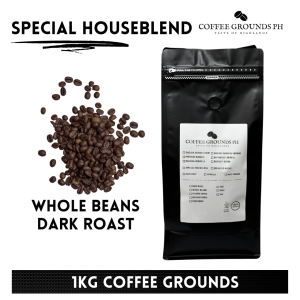 Coffee Beans - Special Houseblend 1kg | Dark Roast x Organic Coffee in Resealable Pouch by Coffee Grounds PH