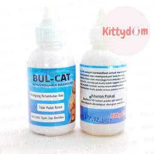 KITTYDOM Bul-Cat Obat Kucing Gemuk Bulu Lebat Nutrisi Penumbuh Bulu Kucing Gondrong Obat Penggemuk Vitamin Pelebat Bulu Kucing Anti Rontok Bulcat Kitten Anabul Pelebat Bulu Tajam Berkilau