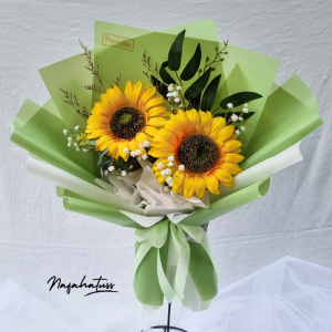 Buket Bunga HANNY artificial buket bunga matahari hadiah wisuda ulangtahun buket elegant