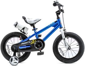 RoyalBaby 18 Freestyle Kids Bike for 5-7 years old patent brake level for small hand and easy braking sealed bearing BB wide tires extra strong training wheel ISO8098 safety requirement for bicycles for young children