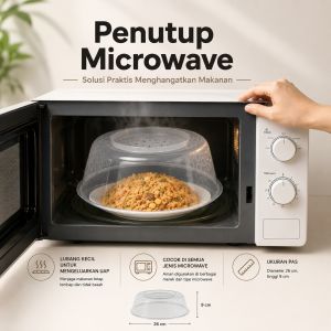 538 - Penutup Tutup Microwave Tudung Saji Tahan Panas Lid Cover Tutup Piring Mangkok