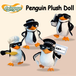 Aoduoyaya Penguin Plush Toys Cute Penguin Skipper Plushie Doll Stuffed Soft Animal Toy Cosplay Penguin Toy Gift
