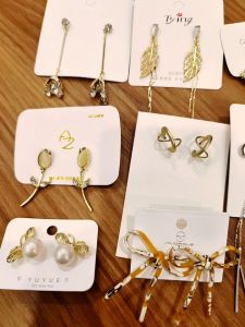 12E Stylish silver post Earrings - Designs with S925 Posts! trend drop earring ribbon tassel earring ribbon earring bee earring simple flower earring star loop earring时尚银针耳环 - 设计采用S925耳钉!时尚的吊坠耳环、丝带流苏耳环、丝带耳环、蜜蜂耳环、简约款、叶子,郁金香耳环、星形环耳环