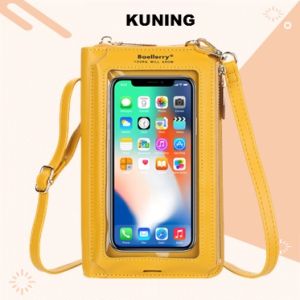 Tas Selempang Wanita Import Dompet Pocket Hp Touch Screen Transparant Slingbag Multifungsi