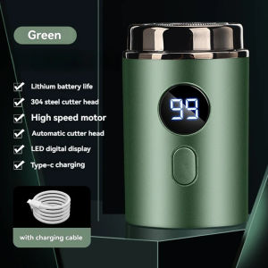 Electric Mini Shaver Rechargeable Type-C Charging Car Washable Portable Travel Compact Rechargeable Shaver LED Digital Display Dual Use Shaver for Men and Women Home Use Shaver
