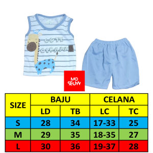 Setelan kaos singlet anak 0-2 tahun kualitas SNI gambar sablon Jerapah