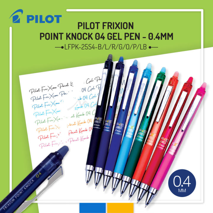 thumbnail image 2 of Pilot FriXion Point Knock Erasable Gel Pen - 0.4mm Ultra Fine Tip, Black Ink, Pink Marble Design (LFPK-3SS4-MAP) 2 of 12