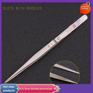 Graceful Jewelry Making Tool Tweezers Concave Groove Stainless Steel Adjustable Craft Tools For Jeweler