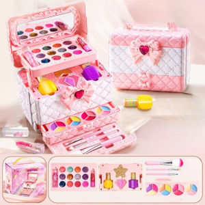 Kid Make Up Set Washable Non-toxic Makeup Toy Beauty Makeup Pretend Play Kosmetik Girl Birthday Kids Makeup Set Makeup for Kids Non Toxic