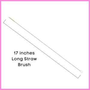 17 Inches Extra Long Stainless Steel Hose Straw Cleaning Brush