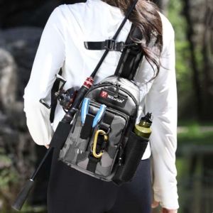 GALLOWAY ที่เก็บเหยื่อ กระเป๋าตกปลา ไม่ซึมน้ำ ที่ยึดคันเบ็ด กระเป๋าตกปลาล่อ ปั่นจักรยาน กระเป๋าสะพายข้าง ชุดอุปกรณ์ตกปลา ปีนเขา ตั้งแคมป์