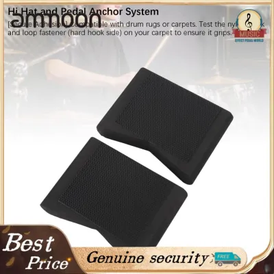 ammoon Double Kick Pedal Block Practical Drum Pedal Block Slide Prevention 2 Pcs for Performance
