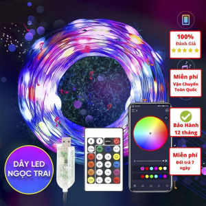 Dây Đèn Led Giọt Nước Giọt Lệ 16 triệu Màu Dài 10m Chống Nước Chớp Nháy Theo Nhạc