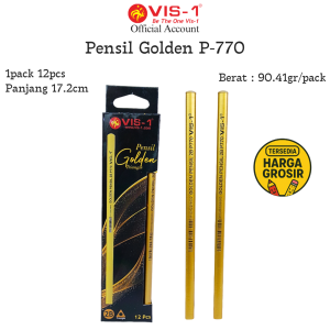 Pensil Golden 2B VIS-1 kode P-770 / Pencil / Triangle Shape / Stationery