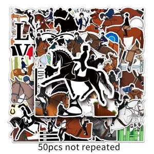 50PCS Sports Equestrian Cartoon Graffiti Sticker Notebook Skateboard Computer Luggage PVC Waterproof Decal Sticker