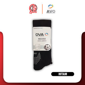 KAOS KAKI BOLA AVO ANTI SELIP PANJANG HITAM MERAH PUTIH TERBARU