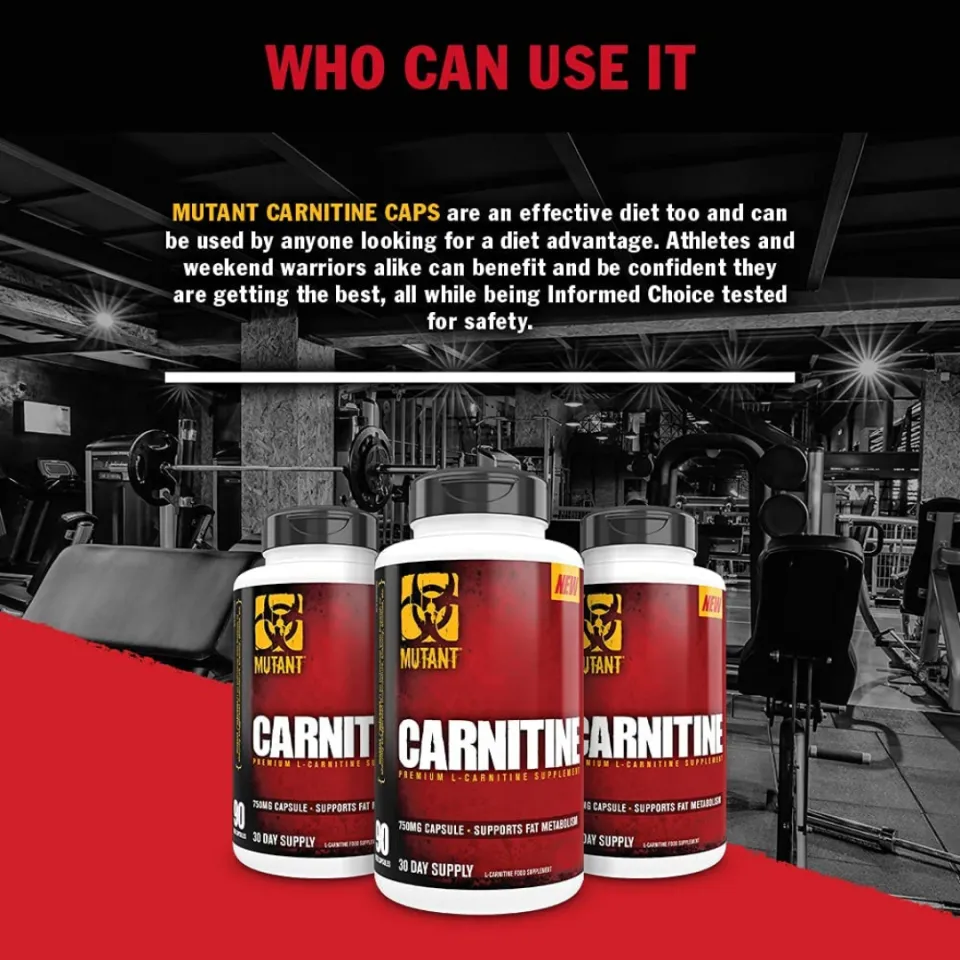 mutant l carnitine philippines Mutant Carnitine Capsules Proven Levels of the Stabilized Form of L- Carnitine 90 Capsules 750mg caps 2250 Mg Per Dose
