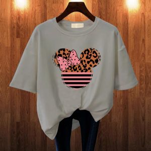 BAJU KAOS WANITA OVERSIZE BASIC LENGAN PENDEK PRINTING DTF MIKEY PITA KATUN COMBED JUMBO BLUS KAUS