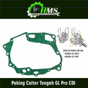 Paking Calter Tengah GL Pro CDI - Gasket Packing Peking Crankcase Rengkes Perpak Kalter Bak Mesin