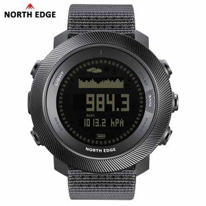 NORTH EDGE APACHE-D Original Professional Diving Computer Watch EDC Gear Waterproof 100M Free Dive Swimming World Time Temperature Barometer Compass Safety depth reminder Altimeter Diving Log Rechargeable Battery Mens outdoor Sports watch