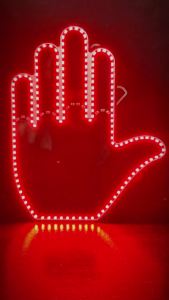 Glow Hand Gesture Light for CarRoad Rage Hand Led SignGlohand with Remote    Light Up Middle Finger for Car Back Window Led Hand Gesture Light Up Hand for Men Gifts