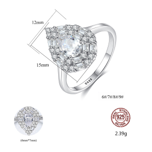 Nhẫn Bạc Nữ S925 nhẫn đính đá cao cấp - N2418 - 2 màu Bảo Ngọc Jewelry