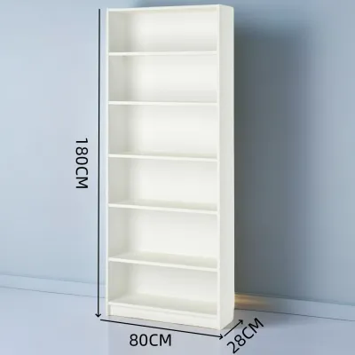 flexihome IKEA Book Rack Bookshelf 6 Tier White/Black Color Bookcase