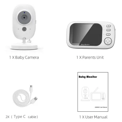 FC3.5 Video Baby Monitor 2.4G Mother Kid 2 Way Audio Talk Night Vision Security Cameras Video Surveillance Cam With Temperature