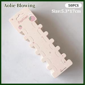 Aolie 50PCS Hairpin Long Paper Card Hairband Display Card For DIY Hair Jewelry Packing Hair Clip Hairband Bracelet Retail Price Tag