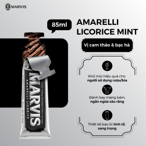Kem Đánh Răng Marvis FullSize 75/85ml - Hỗ trợ làm trắng giảm ố vàng hơi thở thơm mát